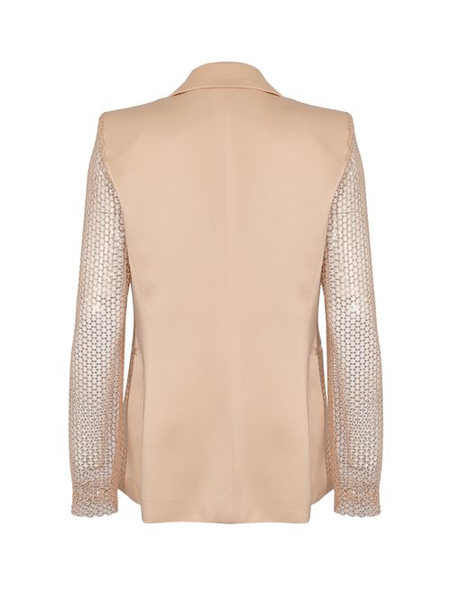 Giacca in crepe con maniche in rete con paillettes Clips | E704 D42000072